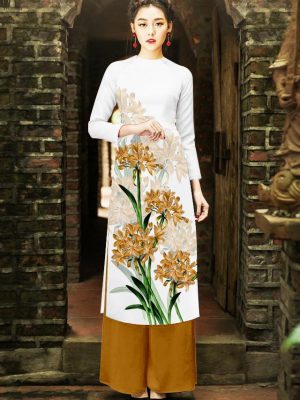 Vải áo dài cách tân hoa 3D AD thiết kế 2019 AD 19 1568706111 589 Vai ao dai cach tan hoa 3D AD thiet ke