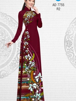 Vải áo dài Hoa in 3D kiểu mới AD 7755 26 1568793348 311 Vai ao dai Hoa in 3D kieu moi AD 7755