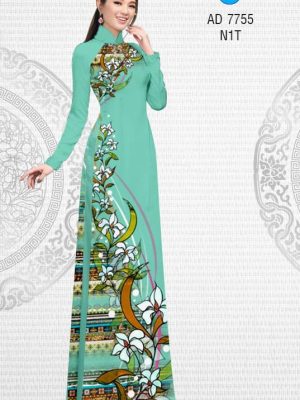 Vải áo dài Hoa in 3D kiểu mới AD 7755 23 1568793348 812 Vai ao dai Hoa in 3D kieu moi AD 7755