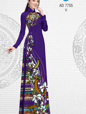 Vải áo dài Hoa in 3D kiểu mới AD 7755 36 1568793349 824 Vai ao dai Hoa in 3D kieu moi AD 7755