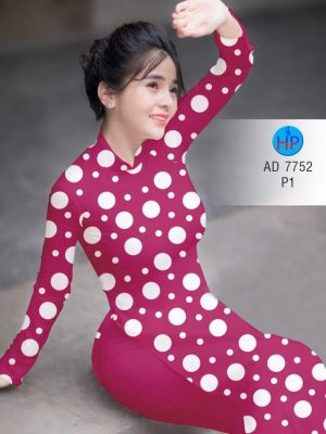 Vải áo dài chấm bi to kiểu mới AD 7752 23 1569310080 109 Vai ao dai cham bi to kieu moi AD 7752