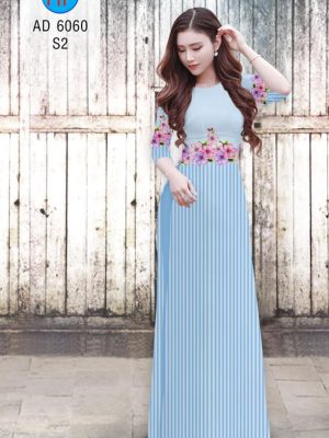 Vải áo dài Sọc và hoa mới ra AD 6060 28 1569401741 333 Vai ao dai Soc va hoa moi ra AD 6060