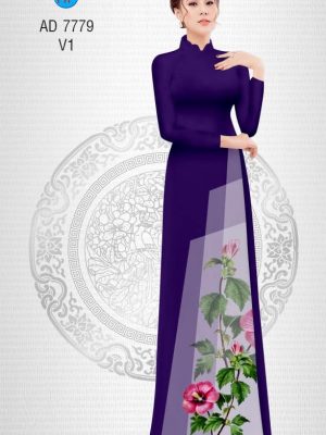 Vải áo dài Hoa Dâm Bụt kiểu mới AD 7779 31 1569401902 999 Vai ao dai Hoa Dam But kieu moi AD 7779