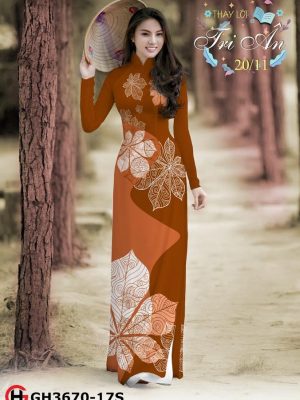 Vải áo dài hình lá 3D kiểu mới AD GH3670 16 1569487852 867 Vai ao dai hinh la 3D kieu moi AD GH3670