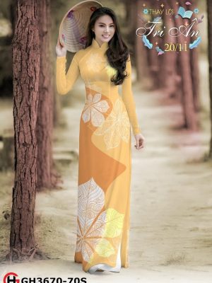 Vải áo dài hình lá 3D kiểu mới AD GH3670 14 1569487852 909 Vai ao dai hinh la 3D kieu moi AD GH3670