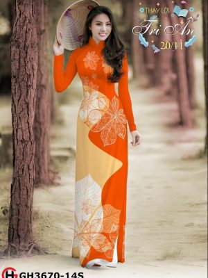 Vải áo dài hình lá 3D kiểu mới AD GH3670 21 1569487853 749 Vai ao dai hinh la 3D kieu moi AD GH3670