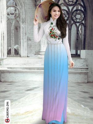 Vải áo dài hoa và bi sọc kiểu mới AD GH5392 21 1569488130 54 Vai ao dai hoa va bi soc kieu moi AD