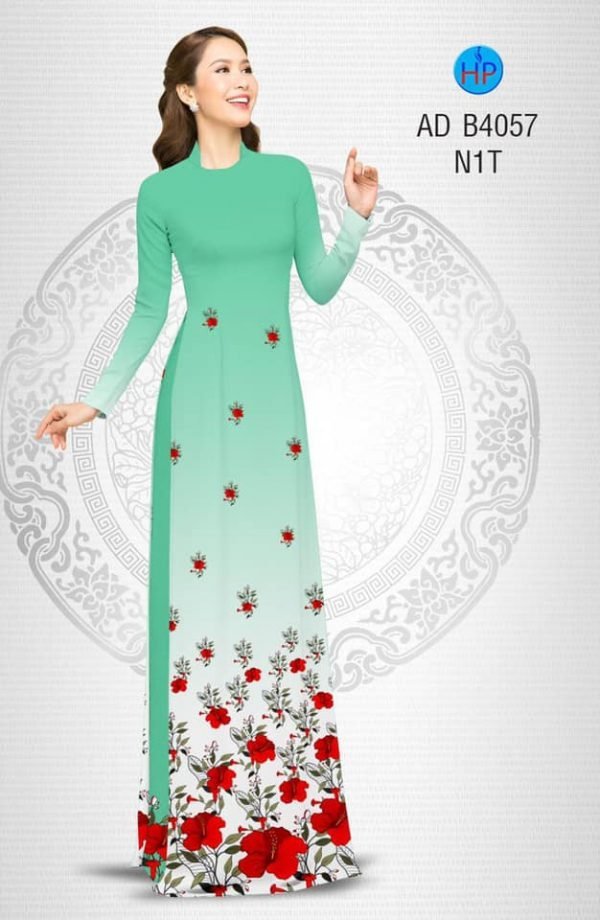 Vai ao dai Hoa Dam But thiet ke 2019 AD