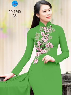 Vải áo dài Hoa Đào nhẹ nhàng! kiểu mới AD 7760 20 Vai ao dai Hoa Dao nhe nhang kieu moi AD