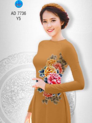 Vải áo dài Hoa Mẫu Đơn mới ra AD 7736 20 Vai ao dai Hoa Mau Don moi ra AD 7736