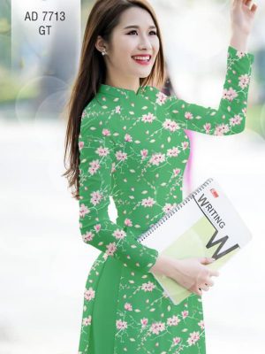 Vải áo dài Hoa đều thiết kế 2019 AD 7713 20 Vai ao dai Hoa deu thiet ke 2019 AD 7713