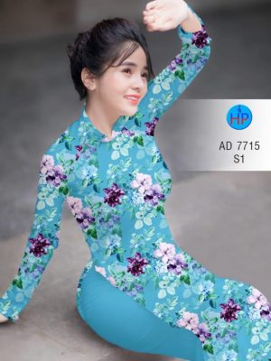 Vải áo dài Hoa hồng dịu dàng đẹp xinh thiết kế 2019 AD 7715 20 Vai ao dai Hoa hong diu dang dep xinh thiet