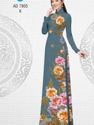 Vải áo dài hoa cẩm chướng kiểu mới AD 7805 21 1570119994 194 Vai ao dai Chao ngay moi tuoi dep AD
