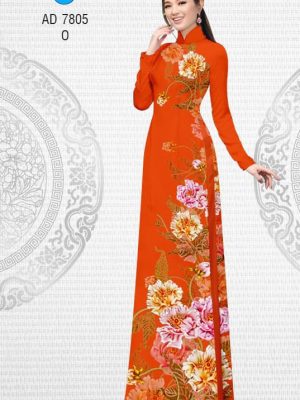 Vải áo dài hoa cẩm chướng kiểu mới AD 7805 22 1570161034 297 Vai ao dai hoa cam chuong kieu moi AD 7805