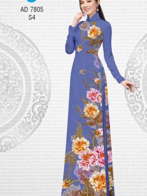Vải áo dài hoa cẩm chướng kiểu mới AD 7805 33 1570161034 452 Vai ao dai hoa cam chuong kieu moi AD 7805