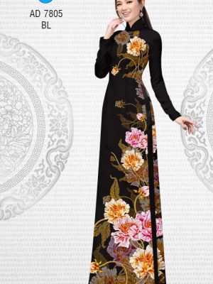 Vải áo dài hoa cẩm chướng kiểu mới AD 7805 27 1570161034 574 Vai ao dai hoa cam chuong kieu moi AD 7805