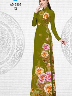 Vải áo dài hoa cẩm chướng kiểu mới AD 7805 29 1570161034 755 Vai ao dai hoa cam chuong kieu moi AD 7805