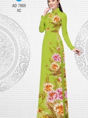 Vải áo dài hoa cẩm chướng kiểu mới AD 7805 28 1570161034 764 Vai ao dai hoa cam chuong kieu moi AD 7805