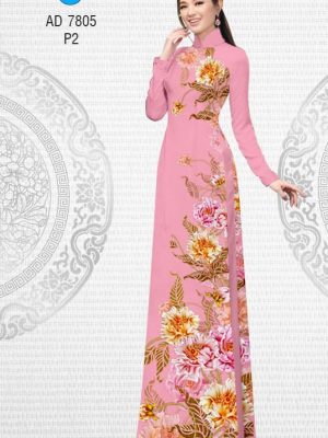 Vải áo dài hoa cẩm chướng kiểu mới AD 7805 32 1570161034 76 Vai ao dai hoa cam chuong kieu moi AD 7805