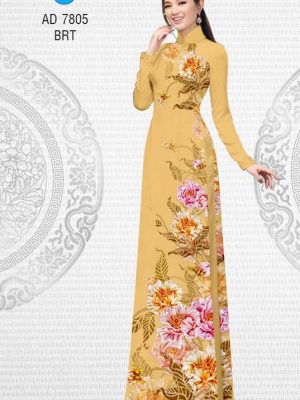 Vải áo dài hoa cẩm chướng kiểu mới AD 7805 26 1570161034 988 Vai ao dai hoa cam chuong kieu moi AD 7805