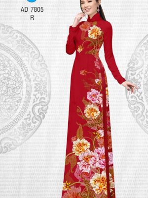Vải áo dài hoa cẩm chướng kiểu mới AD 7805 35 1570161035 235 Vai ao dai hoa cam chuong kieu moi AD 7805