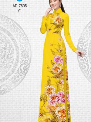 Vải áo dài hoa cẩm chướng kiểu mới AD 7805 37 1570161035 77 Vai ao dai hoa cam chuong kieu moi AD 7805