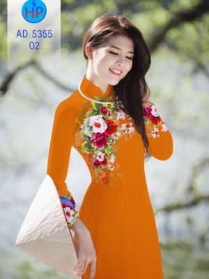 Vải áo dài Hoa in 3D mới ra AD 5355 21 1570522187 336 Vai ao dai Hoa in 3D moi ra AD 5355