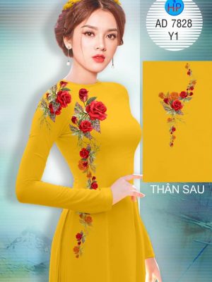 Vải áo dài Hoa hồng mới ra AD 7828 34 1570869288 393 Vai ao dai Hoa hong moi ra AD 7828