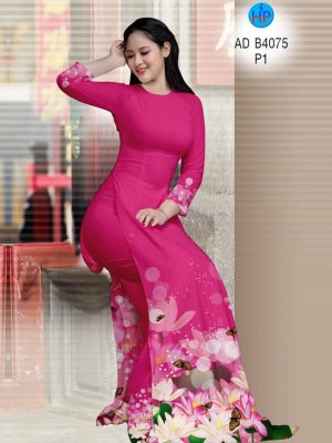 Vải áo dài Hoa Sen và bướm kiểu mới AD B4075 23 1570873468 187 Vai ao dai Hoa Sen va buom kieu moi AD