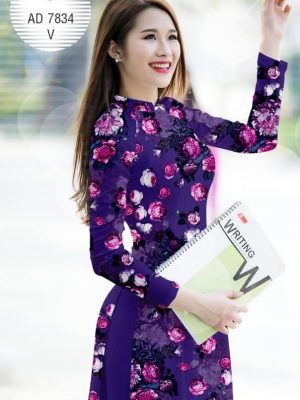 Vải áo dài Đẹp tươi như hoa thiết kế 2019 AD 7834 34 1571037176 125 Vai ao dai Dep tuoi nhu hoa thiet ke 2019