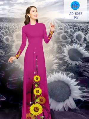 Vải áo dài hoa hướng dương kiểu mới AD 6087 21 1571136779 234 Vai ao dai hoa huong duong kieu moi AD 6087