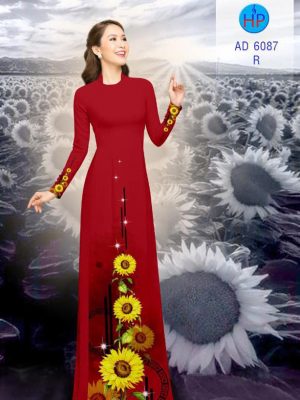 Vải áo dài hoa hướng dương kiểu mới AD 6087 30 1571136779 438 Vai ao dai hoa huong duong kieu moi AD 6087