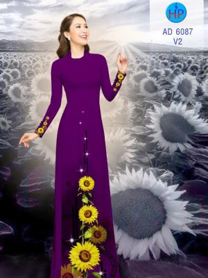 Vải áo dài hoa hướng dương kiểu mới AD 6087 28 1571136779 495 Vai ao dai hoa huong duong kieu moi AD 6087