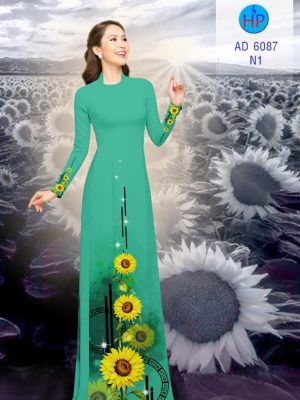 Vải áo dài hoa hướng dương kiểu mới AD 6087 29 1571136779 593 Vai ao dai hoa huong duong kieu moi AD 6087