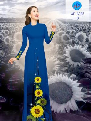 Vải áo dài hoa hướng dương kiểu mới AD 6087 27 1571136779 74 Vai ao dai hoa huong duong kieu moi AD 6087