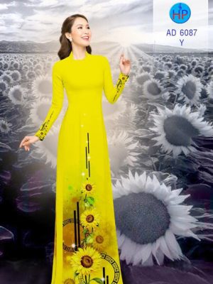 Vải áo dài hoa hướng dương kiểu mới AD 6087 26 1571136779 913 Vai ao dai hoa huong duong kieu moi AD 6087