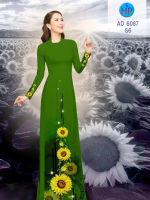Vải áo dài hoa hướng dương kiểu mới AD 6087 33 1571136780 566 Vai ao dai hoa huong duong kieu moi AD 6087