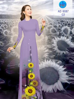 Vải áo dài hoa hướng dương kiểu mới AD 6087 35 1571136781 222 Vai ao dai hoa huong duong kieu moi AD 6087