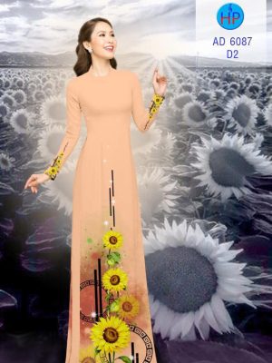 Vải áo dài hoa hướng dương kiểu mới AD 6087 34 1571136781 565 Vai ao dai hoa huong duong kieu moi AD 6087