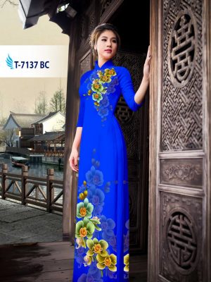 Vải áo dài hoa lan kiểu mới AD T7137 21 1571136969 10 Vai ao dai hoa lan kieu moi AD T7137
