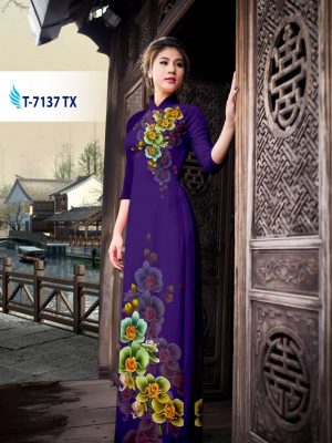 Vải áo dài hoa lan kiểu mới AD T7137 35 1571136972 491 Vai ao dai hoa lan kieu moi AD T7137