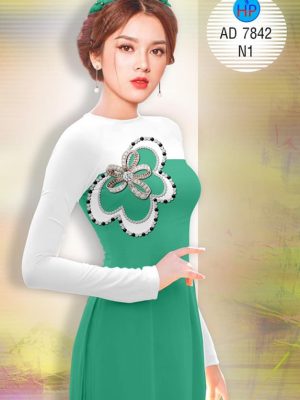 Vải áo dài giả ngọc trai thiết kế 2019 AD 7842 24 1571137425 232 Vai ao dai gia ngoc trai thiet ke 2019 AD