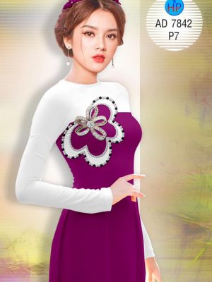 Vải áo dài giả ngọc trai thiết kế 2019 AD 7842 28 1571137426 103 Vai ao dai gia ngoc trai thiet ke 2019 AD