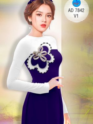 Vải áo dài giả ngọc trai thiết kế 2019 AD 7842 30 1571137426 263 Vai ao dai gia ngoc trai thiet ke 2019 AD