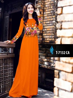 Vải áo dài hoa 3D ngay eo kiểu mới AD T7132 18 1571139587 285 Vai ao dai hoa 3D ngay eo kieu moi AD