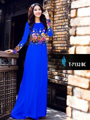 Vải áo dài hoa 3D ngay eo kiểu mới AD T7132 19 1571139587 701 Vai ao dai hoa 3D ngay eo kieu moi AD