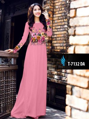 Vải áo dài hoa 3D ngay eo kiểu mới AD T7132 31 1571139588 375 Vai ao dai hoa 3D ngay eo kieu moi AD