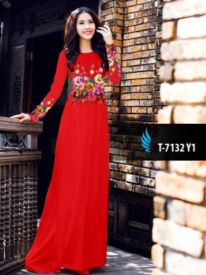 Vải áo dài hoa 3D ngay eo kiểu mới AD T7132 24 1571139588 382 Vai ao dai hoa 3D ngay eo kieu moi AD