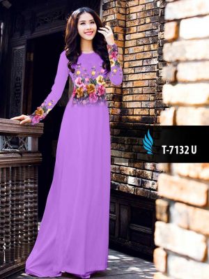 Vải áo dài hoa 3D ngay eo kiểu mới AD T7132 28 1571139588 503 Vai ao dai hoa 3D ngay eo kieu moi AD