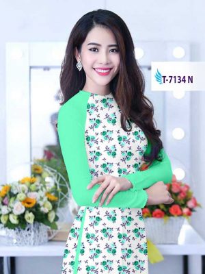 Vải áo dài hoa hồng đều kiểu mới AD T7134 9 1571139738 468 Vai ao dai hoa hong deu kieu moi AD T7134
